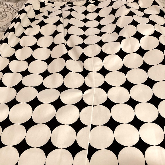 NWOT - Kasper White & Black Large Polka Dot Fully Lined Straight Skirt - Sz 12P - Picture 10 of 13